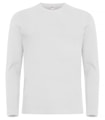 Heren T-shirt lange Mouw Clique Premium Wit